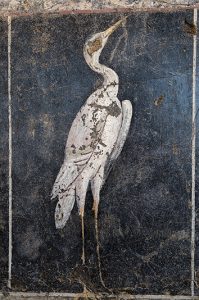 Peinture aux échassiers au musée de Saint-Romain-en-Gal